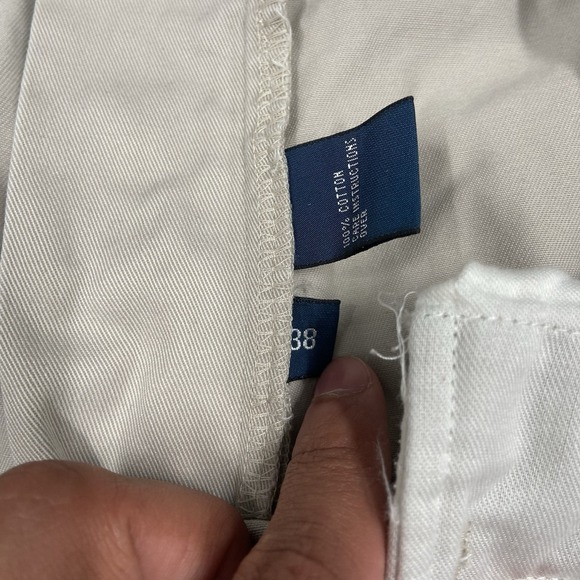 Vintage Polo Ralph Lauren 6" Andrew Shorts Men 38 Beige Pleated Chino Cotton 90s - Picture 7 of 7